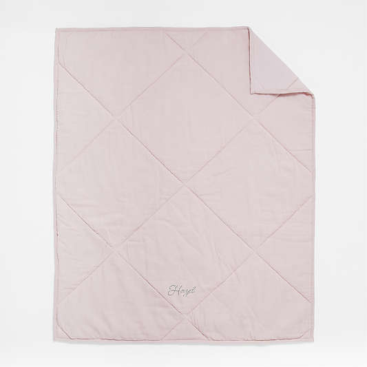 Supersoft Lilac Rose Cotton Gauze Baby Crib Quilt