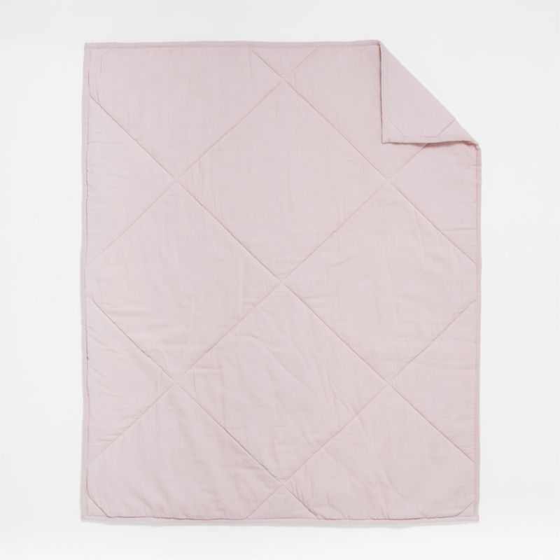 Supersoft Lilac Rose Cotton Gauze Baby Crib Quilt - image 5 of 8