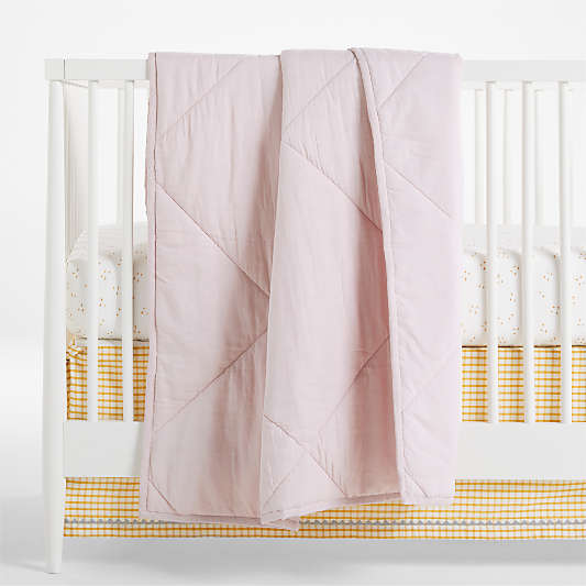 Supersoft Lilac Rose Cotton Gauze Baby Crib Quilt