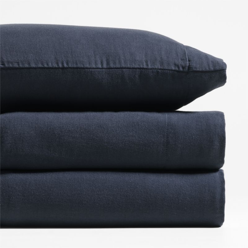 Supersoft Midnight Navy Blue Organic Cotton Toddler Sheet Set - image 2 of 4