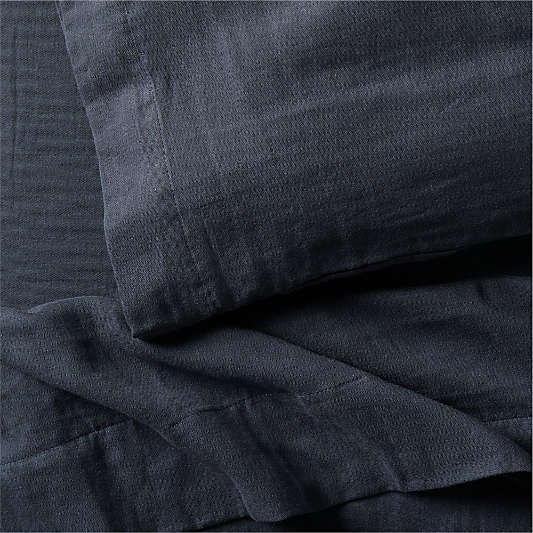 Supersoft Midnight Navy Blue Organic Cotton Toddler Sheet Set