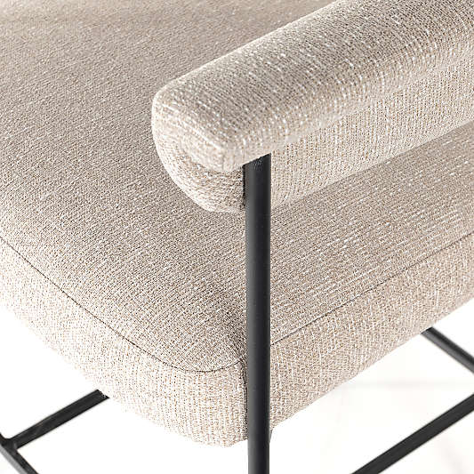 Sutter Beige Bouclé Counter Stool