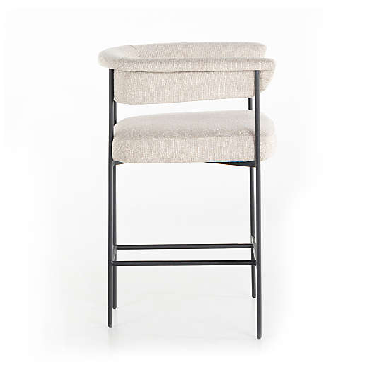 Sutter Beige Bouclé Counter Stool