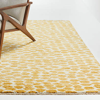 Suzette Yellow Geometric Rug Crate, Crate And Barrel Area Rugs