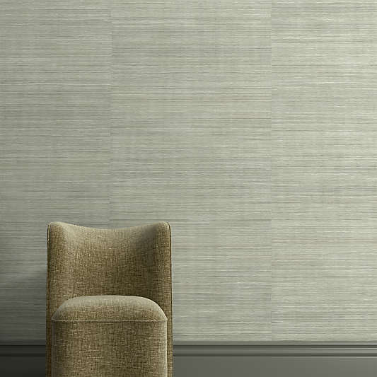 Savannah Pine Green Sisal Grasscloth Wallpaper
