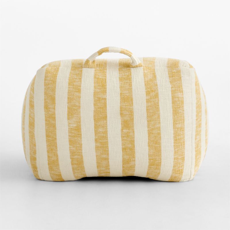 Savannah Yellow Striped Organic Cotton Kids Lounge Chair - image 2 of 8