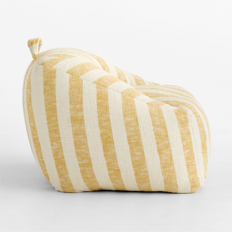 Savannah Yellow Striped Organic Cotton Kids Lounge Chair - image 1 of 8