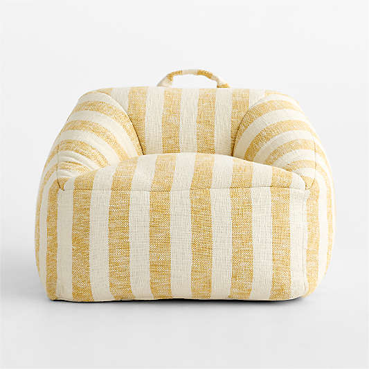 Charlie Savannah Yellow Striped Organic Cotton Kids Lounge Chair