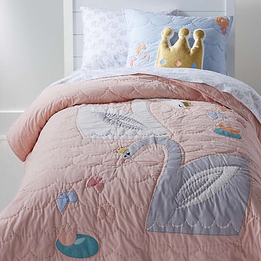 Swan Pink an Purple Full/Queen Quilt