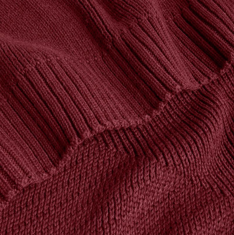 Sweater Knit 70"x55" Garnet Throw Blanket - image 2 of 5