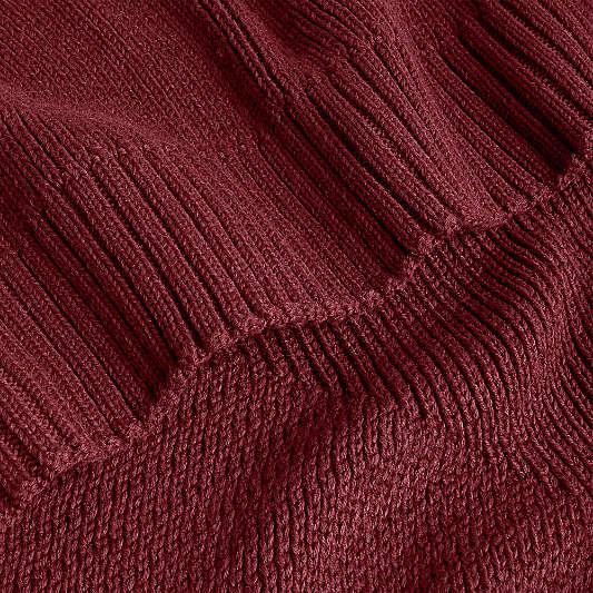 Sweater Knit 70"x55" Garnet Throw Blanket