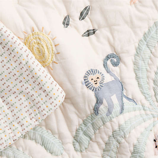 Sweet Savannah 100% Organic Cotton Baby Crib Quilt