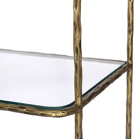 Swinton Brass and Glass 90" Bookshelf