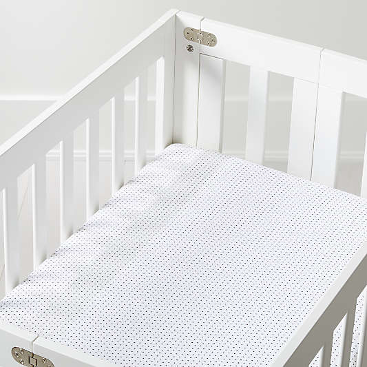 Organic Swiss Dot Mini Baby Crib Fitted Sheet