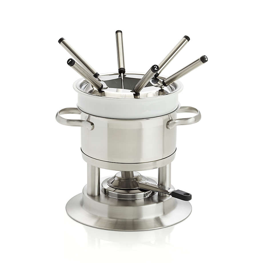 Stainless Fondue 11 Pc Set Gel Burner & Stainles