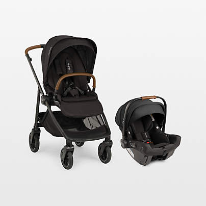 Nuna PIPA Urbn Caviar Black Baseless Baby Car Seat + MIXX Next Stroller