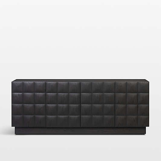 Donovan 72" Black Oak Wood Media Console
