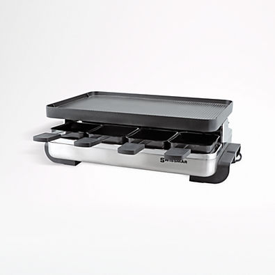 View Swissmar Stelvio 8-Person Stainless Steel Raclette with Cast Aluminum Grill Plate details