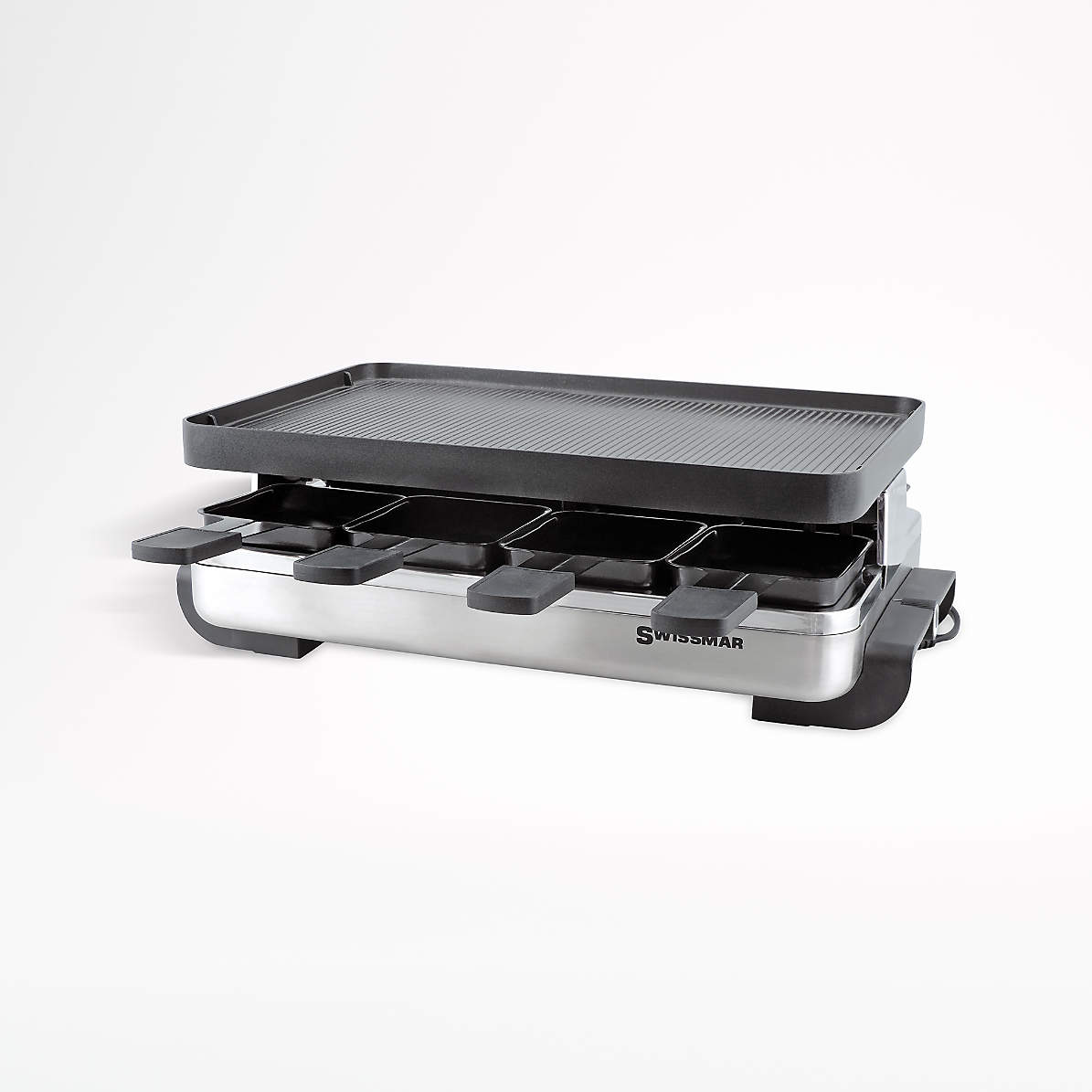 Stelvio 8-Person Stainless Steel Raclette with Cast Aluminum Grill Plate | Crate & Barrel