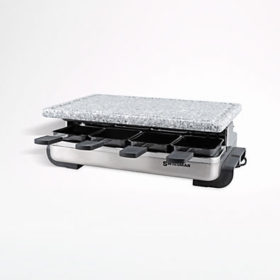 View Swissmar Stelvio 8-Person Stainless Steel Raclette with Granite Stone Grill Top details