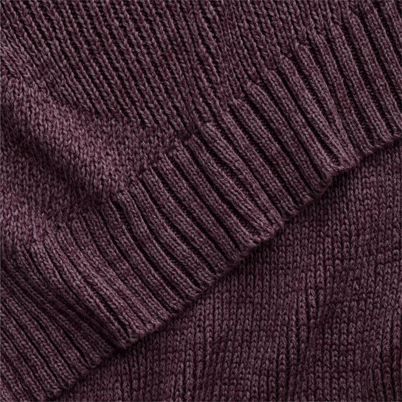 Sweater Knit 70"x55" Deep Burgundy Throw Blanket - image 1 of 4