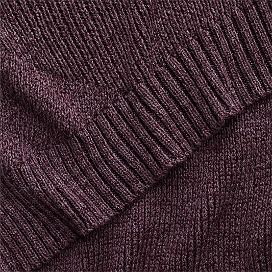 Sweater Knit 70"x55" Deep Burgundy Throw Blanket