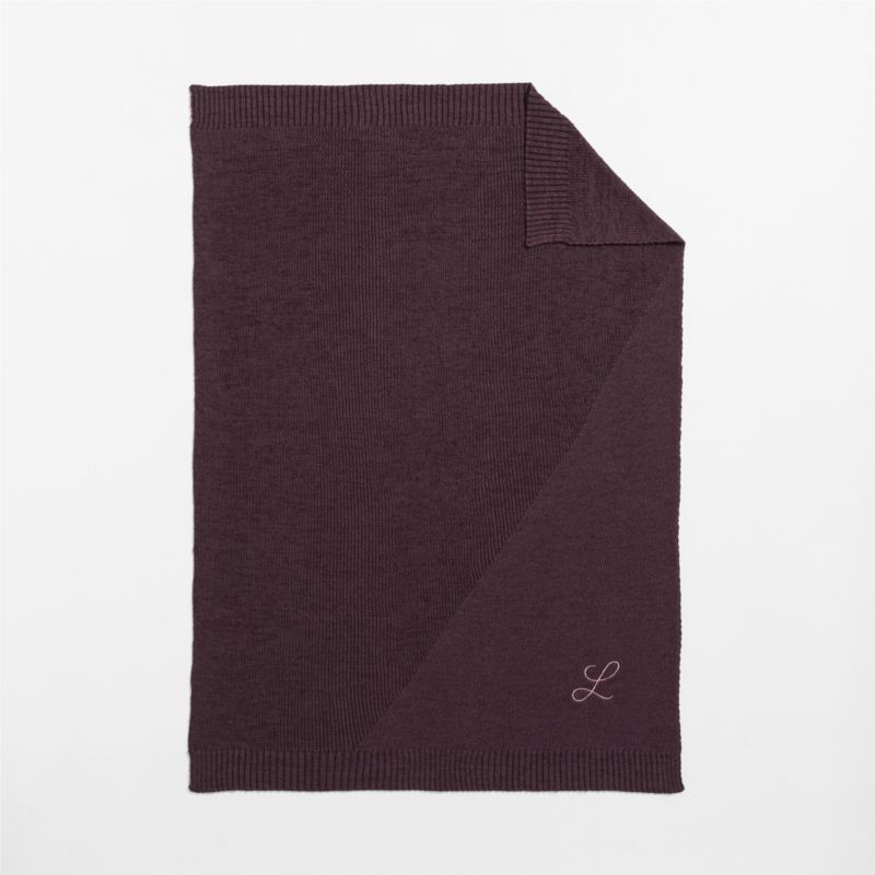 Sweater Knit 70"x55" Deep Burgundy Throw Blanket - image 2 of 4