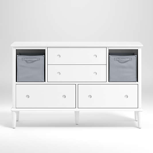 Kids White Sycamore Wide Dresser