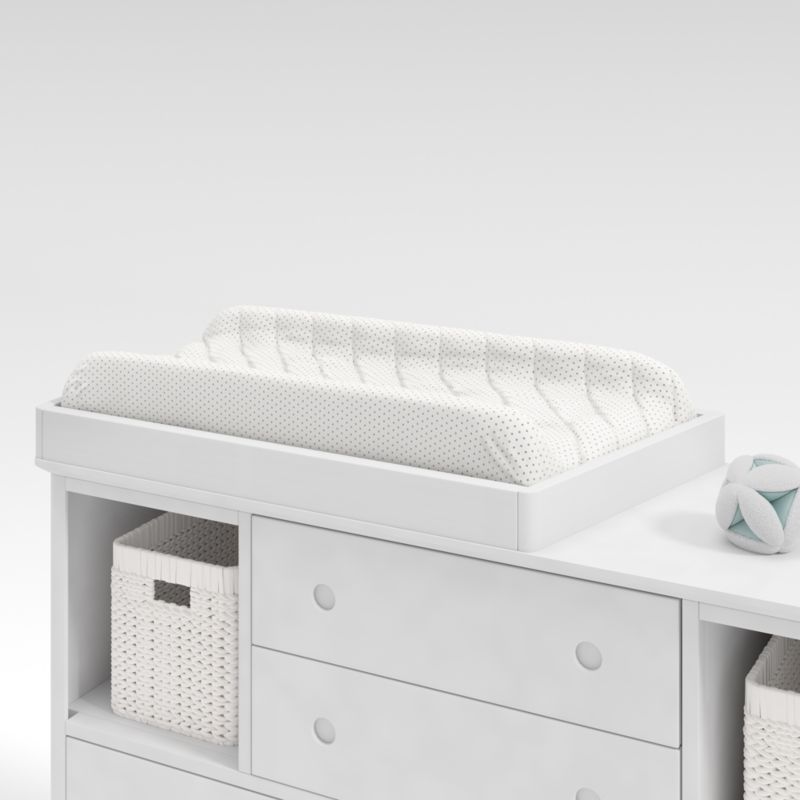 White Wood Baby Changing Table Topper Crate Kids