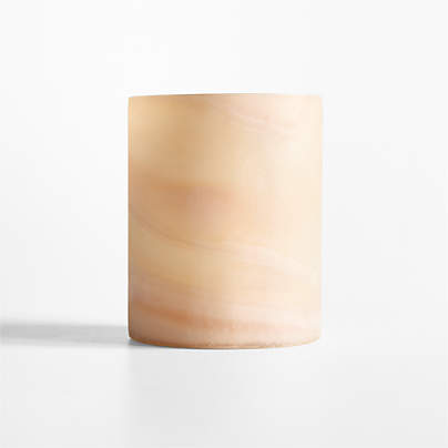 Small Marbled Glass Hurricane Candle Holder 5.5"