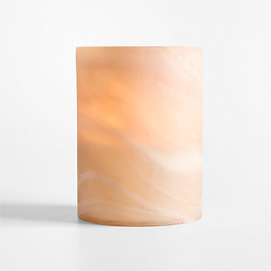 View Medium Marbled Glass Hurricane Candle Holder 8" details