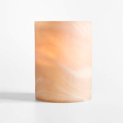 Medium Marbled Glass Hurricane Candle Holder 8"