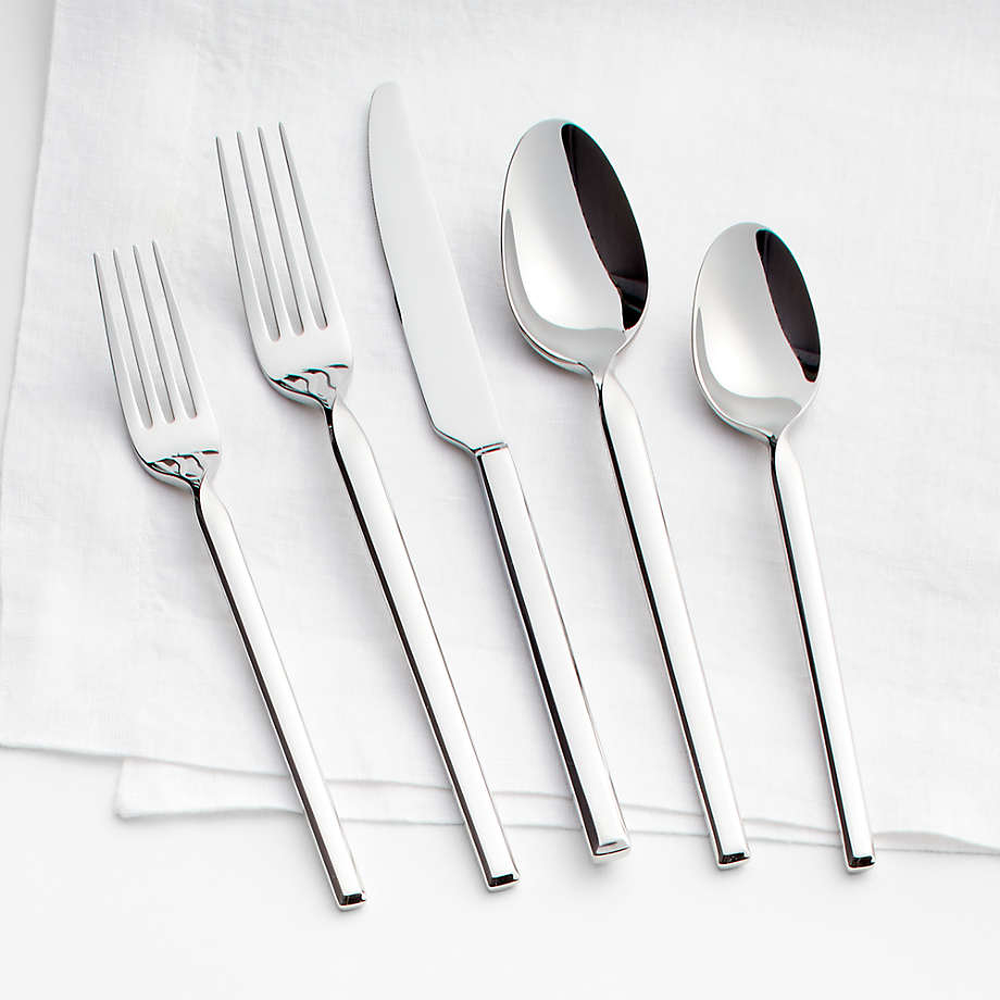 Sylvie 5-Piece Mirror Flatware Place Setting + Reviews | Crate & Barrel