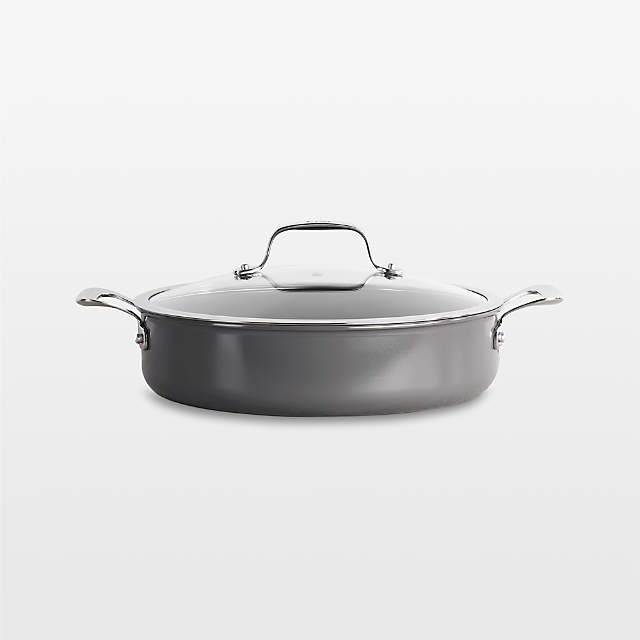 T-fal Cast Iron Enameled Dutch Oven 6 Quart Induction Oven Broiler Safe  500F Pots and Pans, Cookware Blue