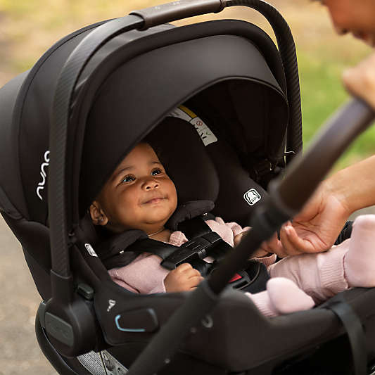 Nuna PIPA Urbn Caviar Black Baseless Baby Car Seat + TRIV lx Stroller Travel System