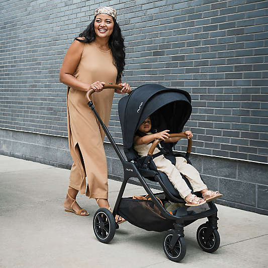 Nuna ® TRIV ™ next Caviar Black Compact Foldable Baby Stroller