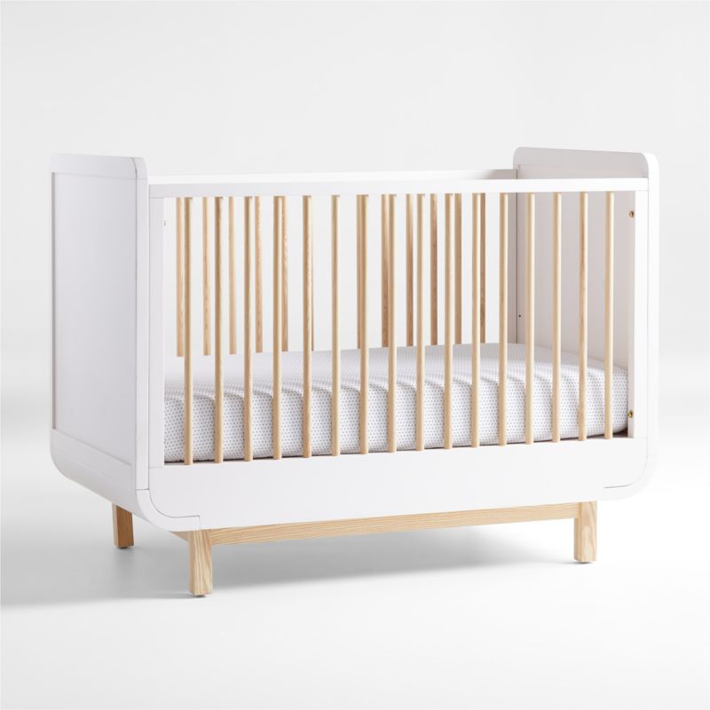 Steamer Lane Two-Tone Wood Baby Crib