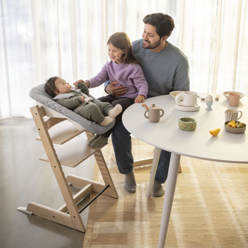 Stokke Tripp Trapp White Wood Baby High Chair and Newborn Set Bundle - image 1 of 6