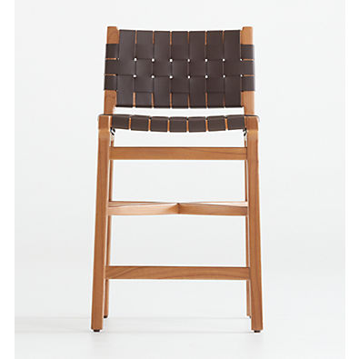 View Taj Leather Strap Counter Stool details