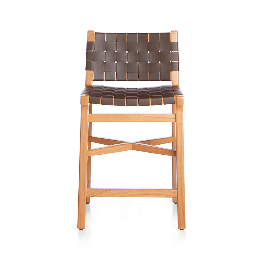 Woven leather strap discount stool