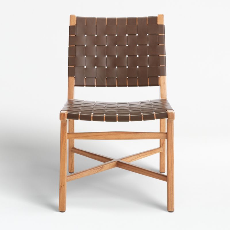 Woven discount leather seat