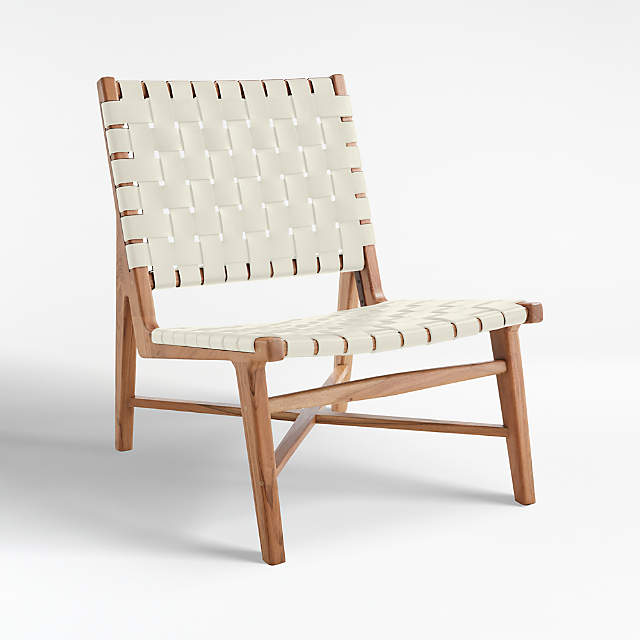 White strap lounge online chairs