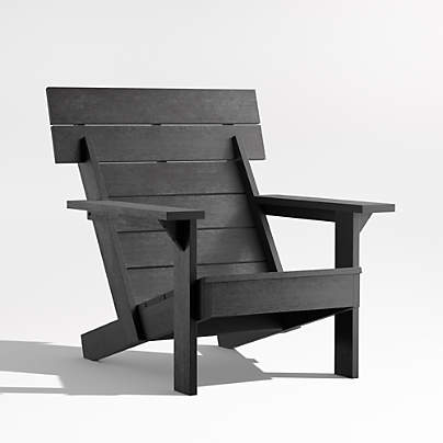 Takagi Black Recycled Outdoor Adirondack Chair