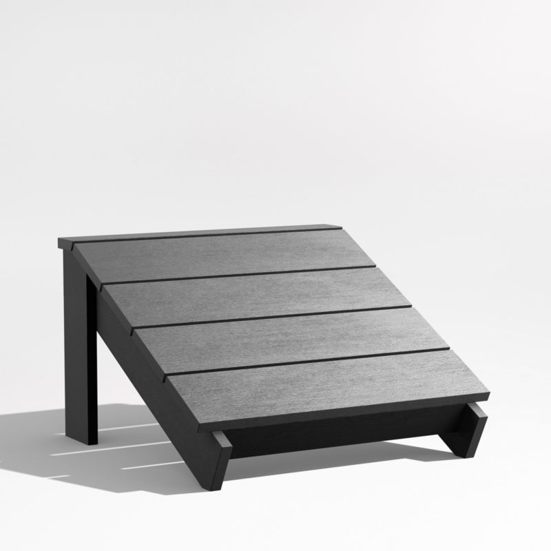 Viewing product image Takagi Black Recycled Outdoor Adirondack Chair Ottoman - image 1 of 5