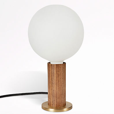 View Tala Walnut Table Lamp with Sphere IV Bulb details