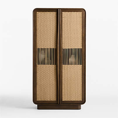 Talay 44" Fumed Oak Closed Storage Cabinet