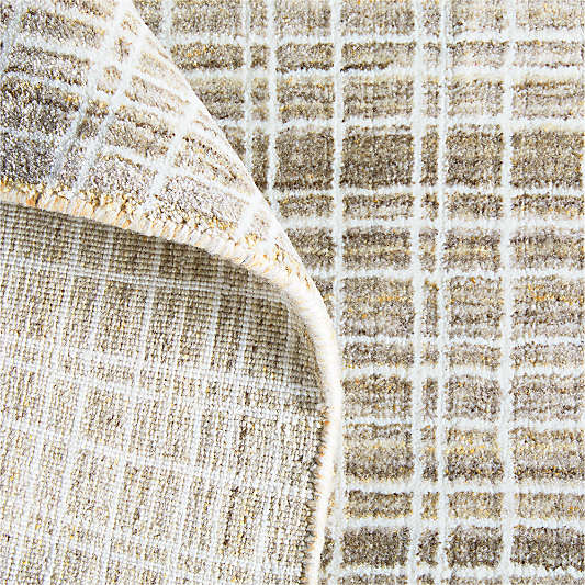 Talence Checkered Light Grey Rug Swatch 12"x18"