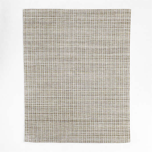 Talence Performance Checkered Light Grey Area Rug 6'x9'