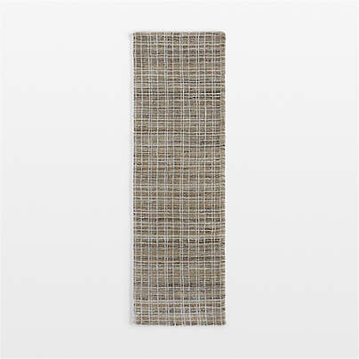 Talence Performance Checkered Sand Beige Runner Rug 2'10"x9'