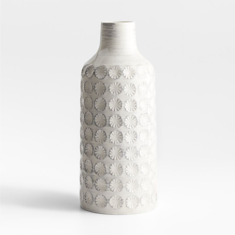 Taline White Glazed Stoneware Vase - image 7 of 14